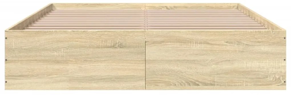 vidaXL Πλαίσιο Κρεβατιού Sonoma Δρυς 150x200 εκ. Επεξεργασμένο Ξύλο