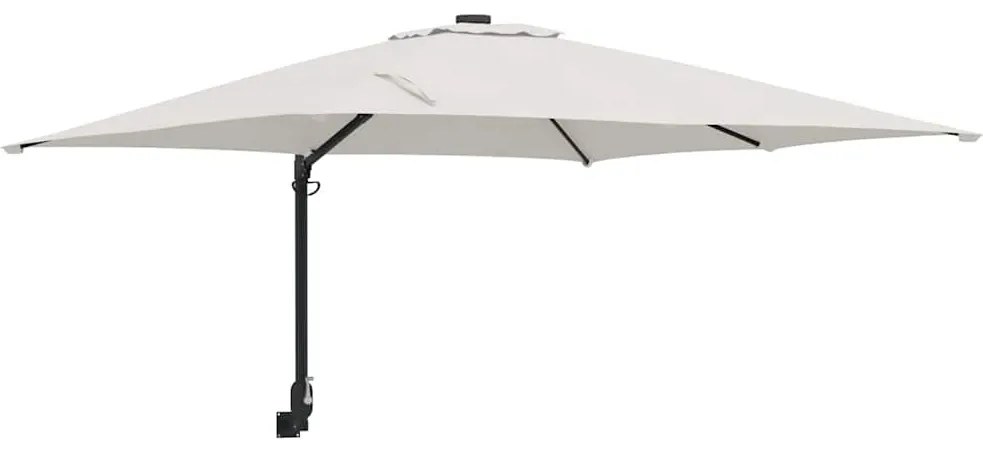 vidaXL Ομπρέλα Κήπου Μπεζ, Μαύρο 248.5 x 247.5 x 160 εκ.