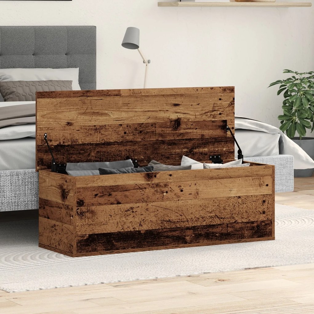 vidaXL Κουτί Αποθήκευσης από Παλιό Ξύλο 102x35x35 εκ. Σύνθετο Ξύλο