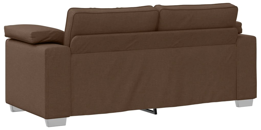 vidaXL Καναπές Loveseat Καφέ 140 εκ Υφασμάτινος