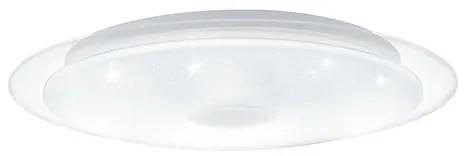 Eglo Lanciano Μοντέρνα Πλαφονιέρα Οροφής με Ενσωματωμένο LED και Κρύσταλλα σε Λευκό χρώμα 56cm 98324