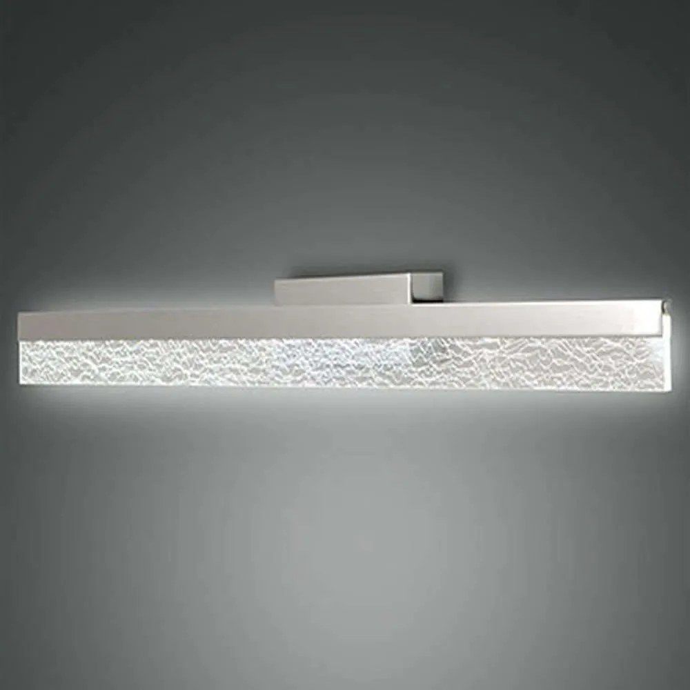 Φωτιστικό Τοίχου - Απλίκα Sinis 3719-28-138 73x7,7x6,6cm Led 825lm 15W Chrome Fabas Luce Μέταλλο, Μεθακρυλικό