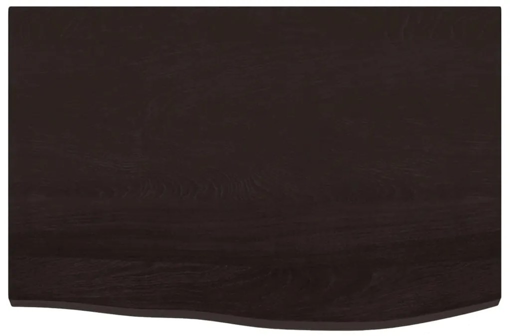 vidaXL Ράφι Τοίχου Σκούρο Καφέ 60x40x2 εκ. Επεξεργ. Μασίφ Ξύλο Δρυός