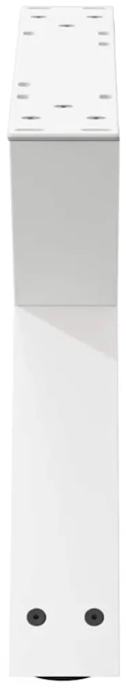 vidaXL Πόδια Τραπεζιού Σαλονιού 2 τεμ. Λευκά 60x(30-31,3) εκ. Ατσάλι