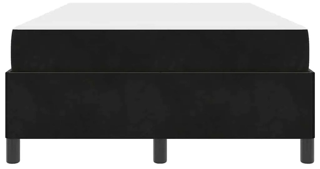 vidaXL Σκελετός Κρεβατιού Μαύρο και Λευκό 120 x 190 cm Βελούδο