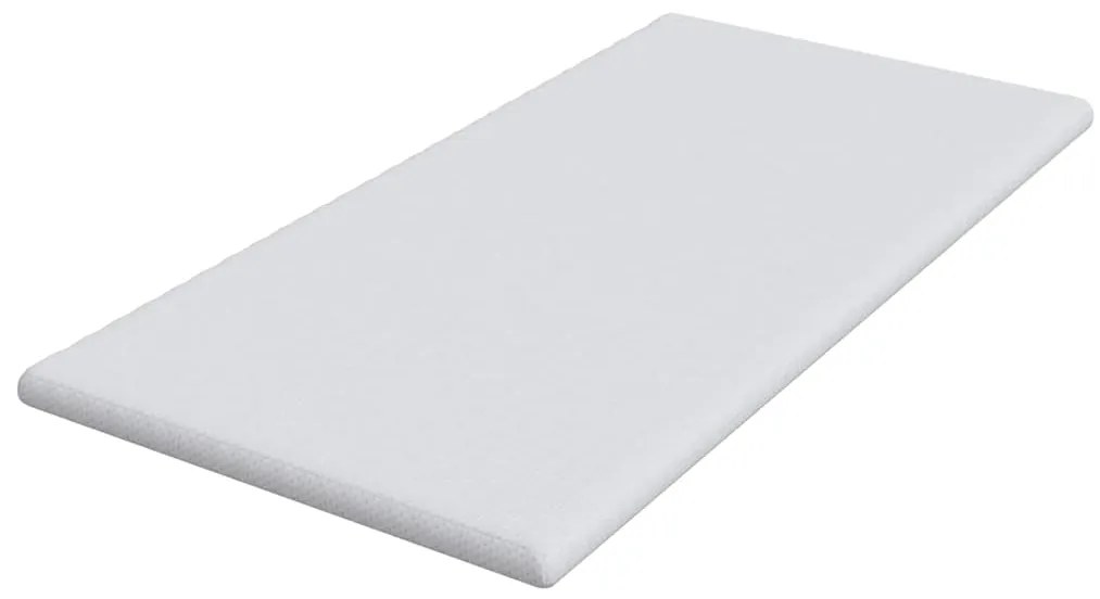 vidaXL Στρώμα επικάλυψης Λευκό 120 x 200 cm Υφασμα Jacquard