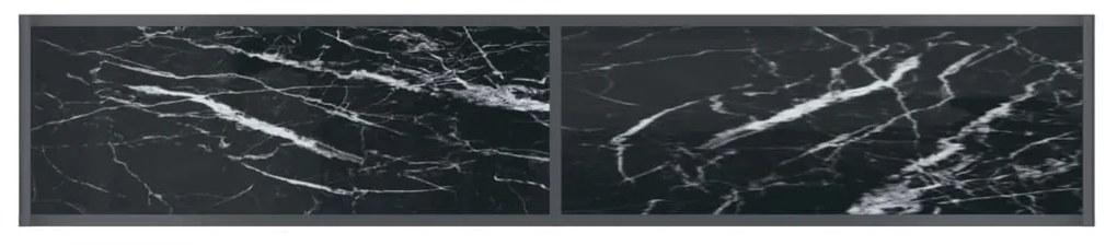 vidaXL Τραπέζι Κονσόλα Μαύρο 180 x 35 x 75,5 εκ. από Ψημένο Γυαλί