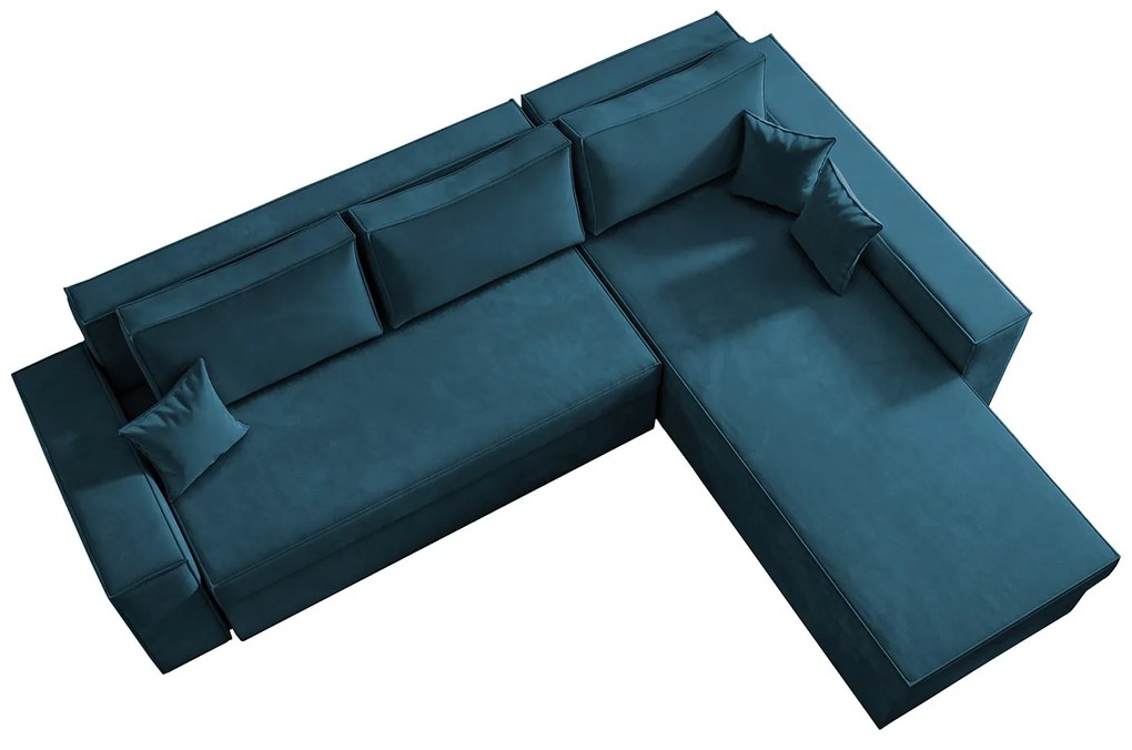 Καναπές Γωνιακός ArteLibre Αναστρέψιμος CAHABON Μπλε 250x210x79cm