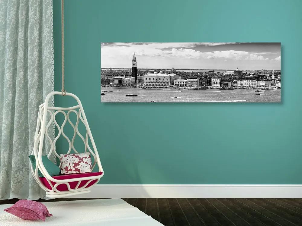 Άποψη εικόνας της Βενετίας σε ασπρόμαυρο - 150x50