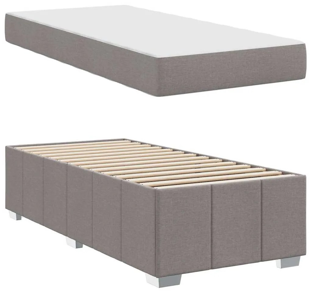 vidaXL Σκελετός Κρεβατιού Taupe 100 x 200 cm ύφασμα