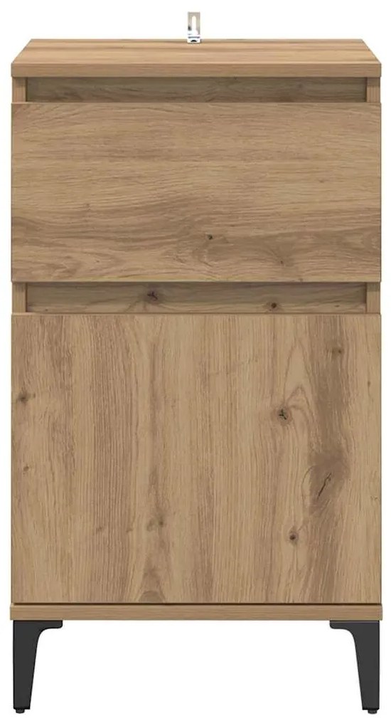 vidaXL Κομοδίνο artisan δρυς 40 x 35 x 70 εκ. Επεξεργασμένο ξύλο