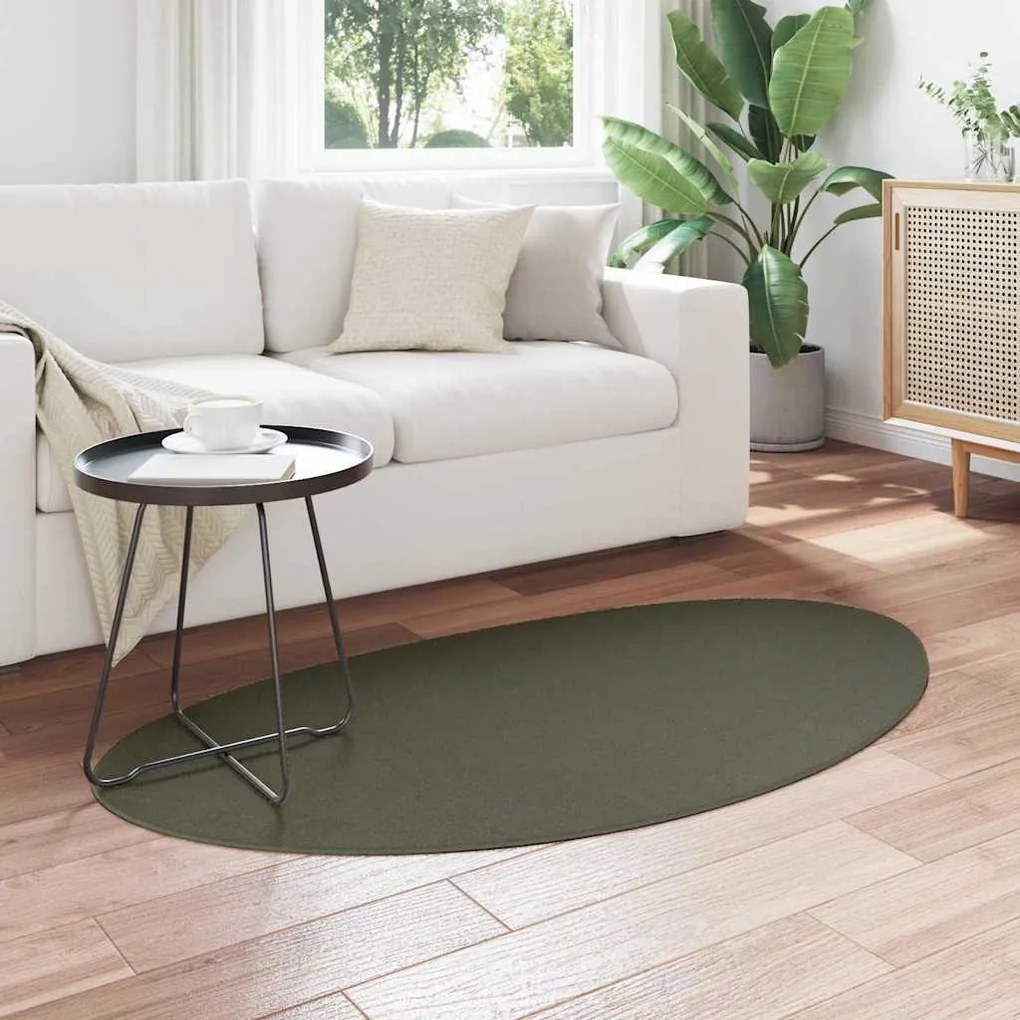 vidaXL Χαλί HUARTE Δασικό Πράσινο 80 x 150 cm Πολυεστέρας