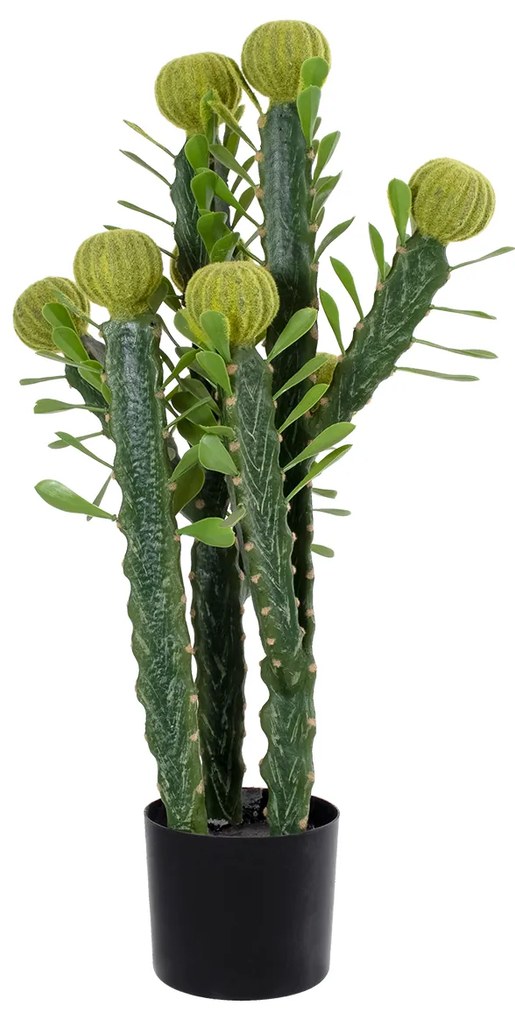 GloboStar® Artificial Garden CEREUS JAMACARU CACTUS 20192 Τεχνητό Διακοσμητικό Φυτό Κάκτος Κηρίος Υ80cm