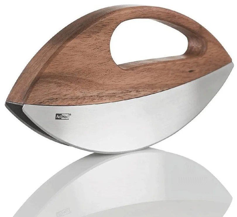 Μετζαλούνα Με Διπλή Λεπίδα Wave KH51 19,8x2,2x10,9cm Brown-Silver AdHoc Ξύλο