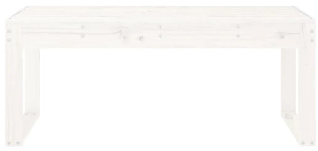 vidaXL Παγκάκι Κήπου Λευκό 110x38x45 εκ. από Μασίφ Ξύλο Πεύκου