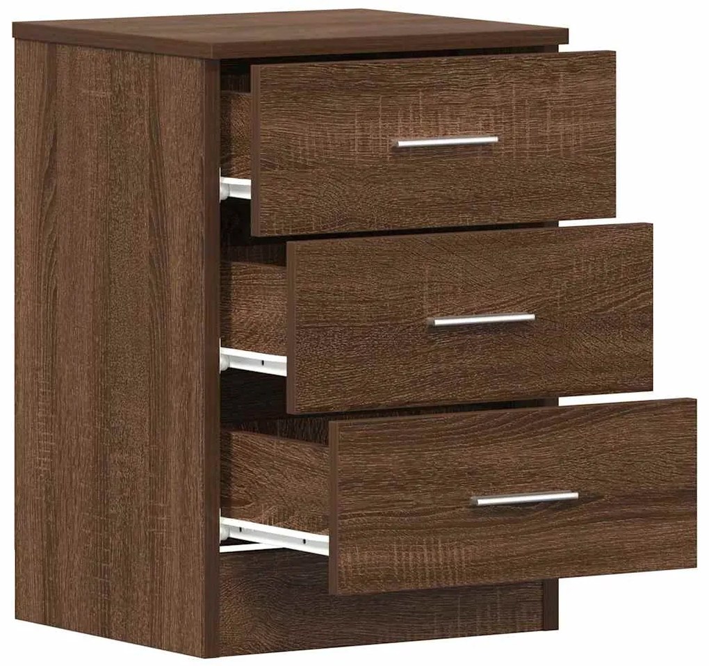 vidaXL Κομοδίνο Καπνιστή Δρυς 38x35x56 εκ. από Επεξεργασμένο Ξύλο