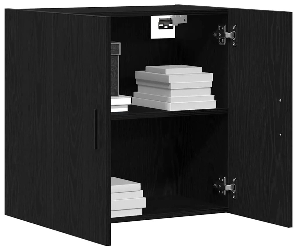 vidaXL Ντουλάπα Τοίχου Μαύρη δρυς 60 x 31 x 60 εκ. Επεξεργασμένο ξύλο