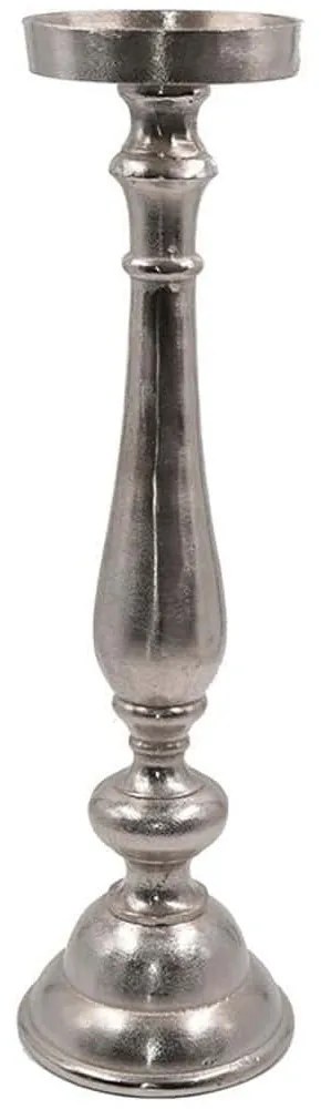 Κηροπήγιο Ionas 017612 15x15x55cm Silver Αλουμίνιο