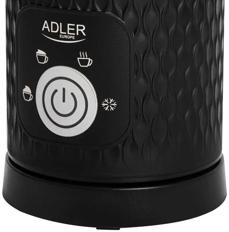 Αφροποιητής γάλακτος Adler AD 4494B, 500W, 300 ml, Αντικολλητική επίστρωση, Μαύρο