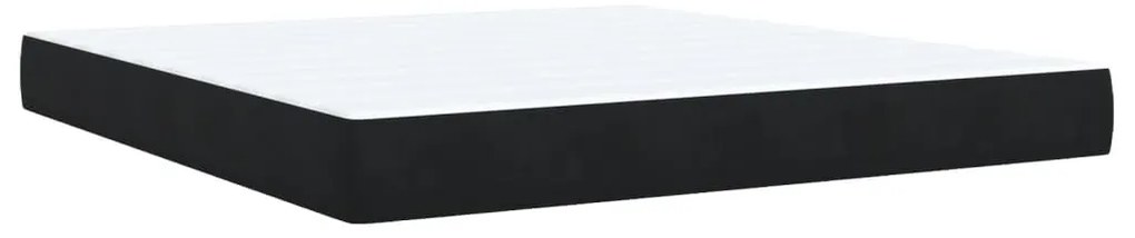 vidaXL Κρεβάτι Boxspring με Στρώμα Μαύρο 180x200 εκ. Βελούδινο