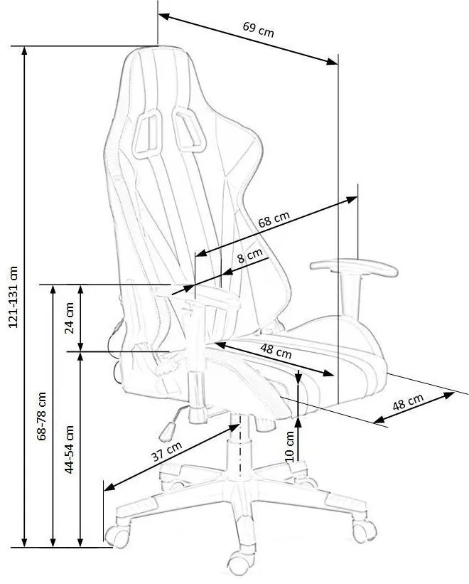 Καρέκλα gaming Houston 610, Γκρι, Μαύρο, Ανοιχτό πράσινο, 121x68x69cm, Με μπράτσα, Με ρόδες, Μηχανισμός καρέκλας: Κλίση