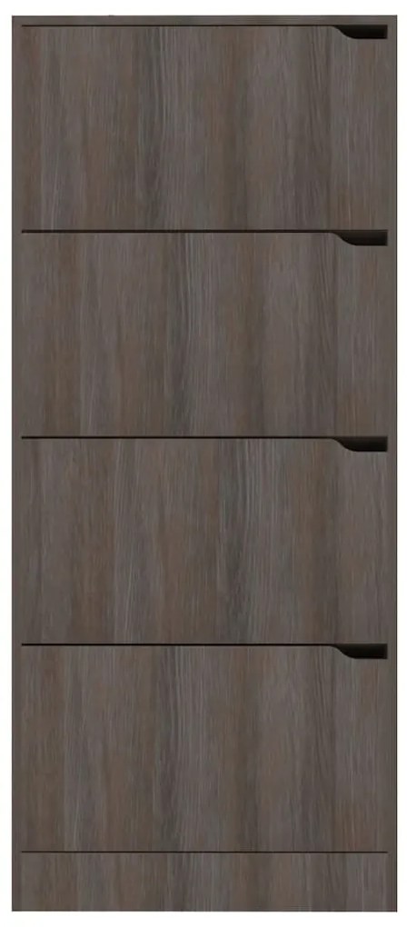 Παπουτσοθήκη 4 Πόρτες Γκρι Sonoma Δρυς 59x24x136 εκ Επεξ. Ξύλο 338135