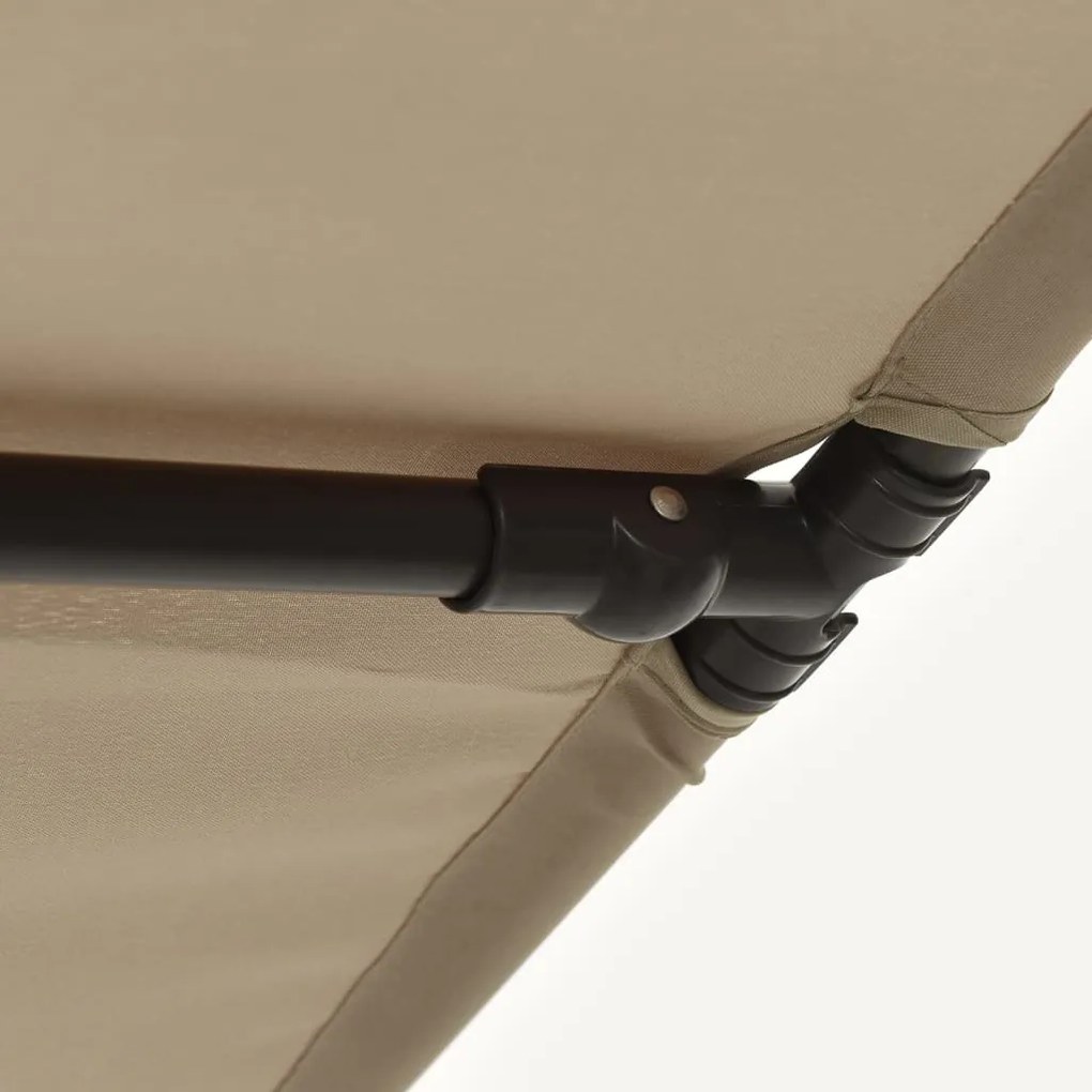 Ομπρέλα Κήπου Taupe 180 x 110 εκ. με Ιστό Αλουμινίου 47331