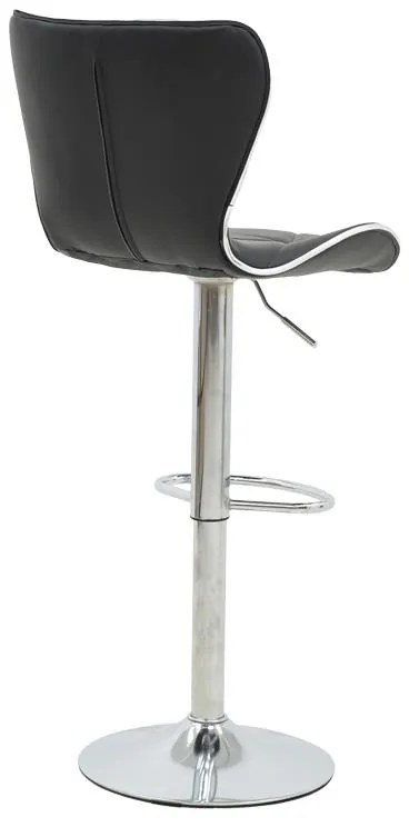 Σκαμπό μπαρ Jorine πτυσσόμενο μαύρο pu-βάση χρωμίου 53x44x114εκ 2αδα 53x44x114 εκ.