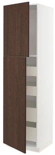 METOD/MAXIMERA ψηλό ντουλάπι με 2 πόρτες/4 συρτάρια, 60x60x220 cm 494.688.07