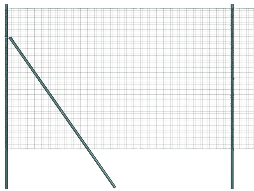 vidaXL Σετ Στηλών Σετ 2 Πράσινο Ατσάλι, PVC 10 x 1.5 μ Ανθεκτικό