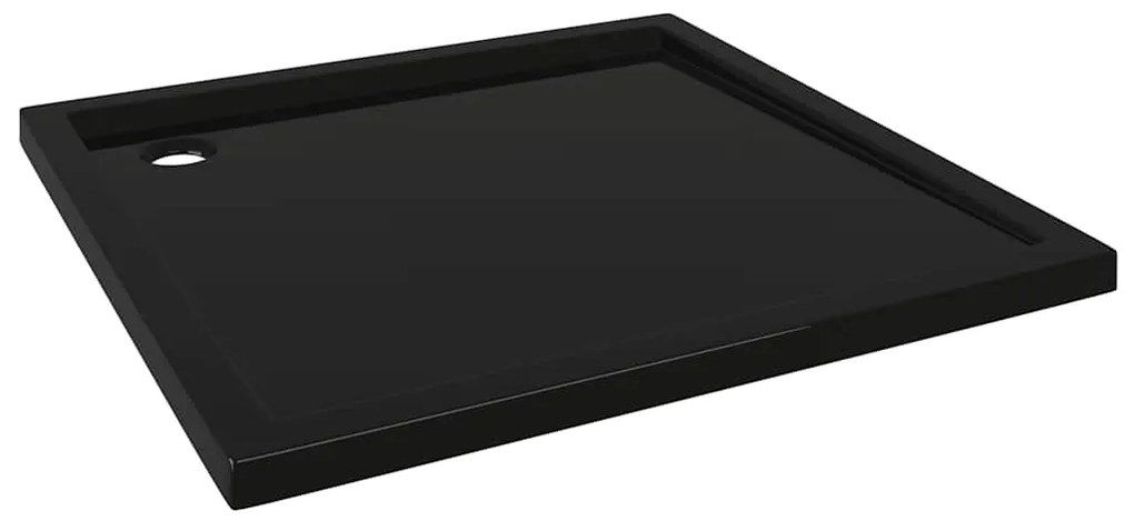 vidaXL Βάση Ντουζιέρας Τετράγωνη Μαύρη 80 x 80 εκ. από ABS