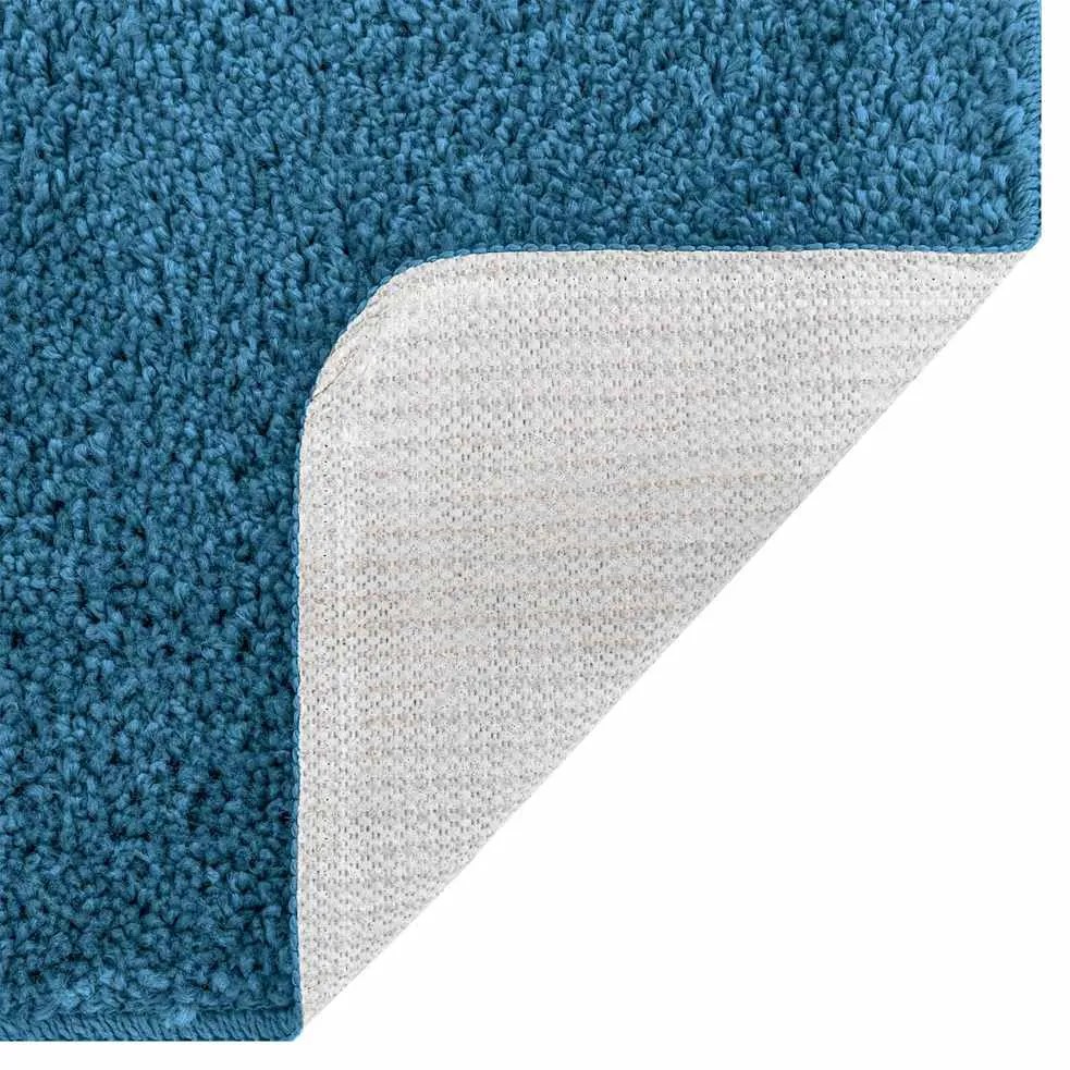 vidaXL Σετ Μάτ Μπάνιου Αντιολισθητικό 2 pcs Μπλε PP