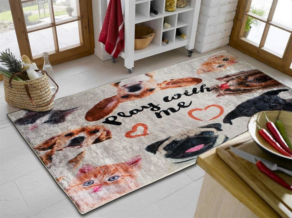 Χαλάκι Κουζίνας Polyester 80x200εκ. Pets 265 DimCol