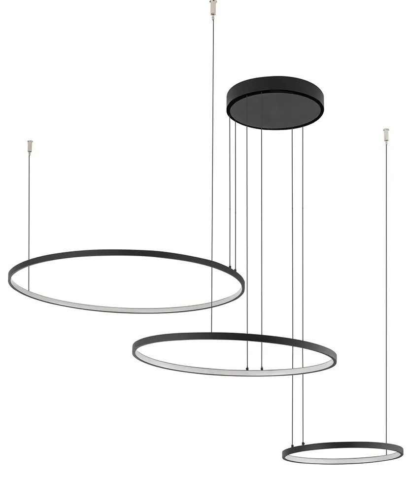 Φωτιστικό Οροφής Circolo 10867 125x140cm 45W 4000K 1800lm Led Black-White Nowodvorski