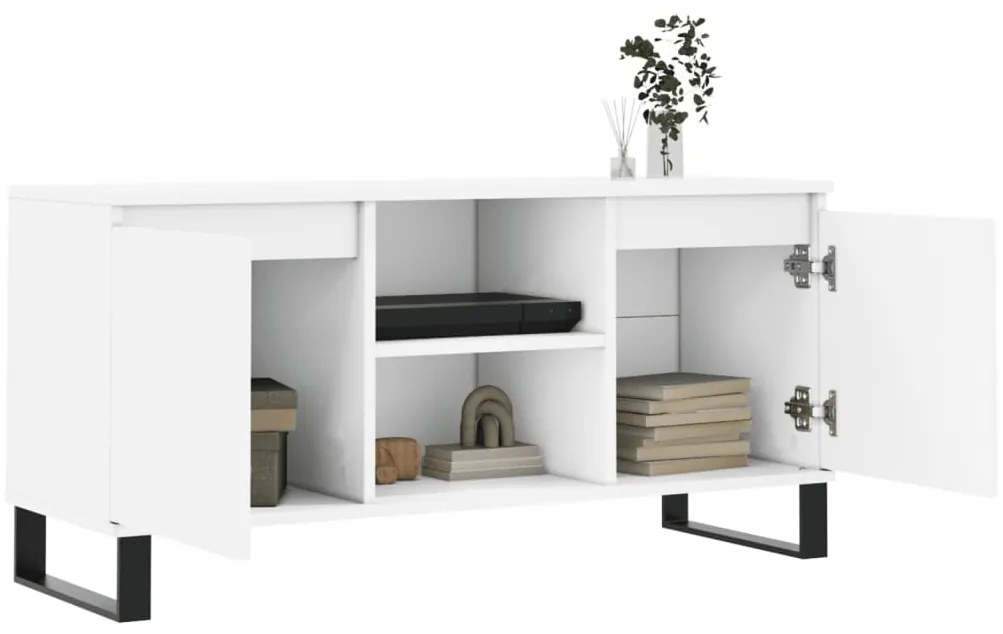 vidaXL Έπιπλο Τηλεόρασης Λευκό 104 x 35 x 50 εκ. από Επεξεργ. Ξύλο