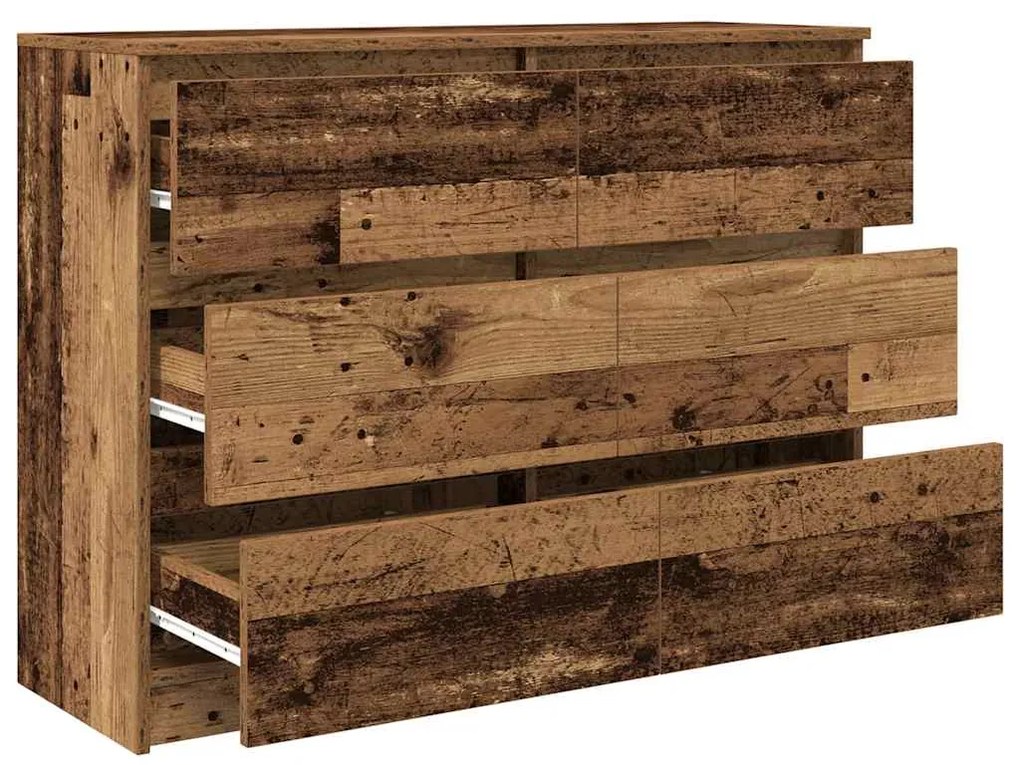 vidaXL Sideboard Παλιό ξύλο 100x35x76 cm Ξύλο μηχανής