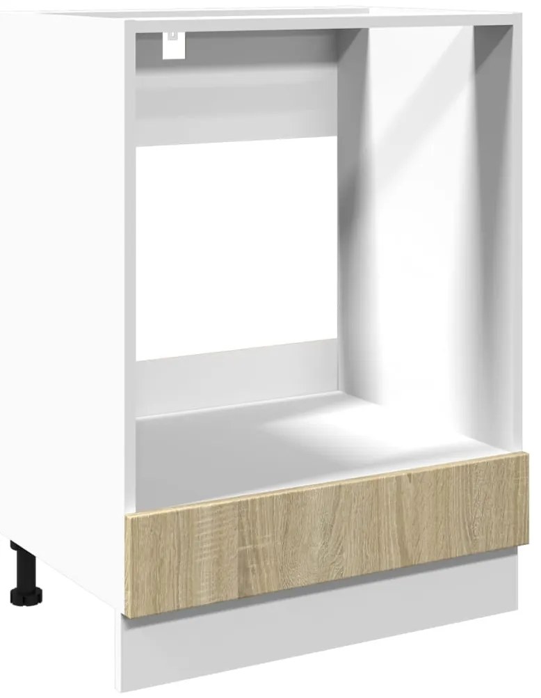 vidaXL Ντουλάπι για Φούρνο Sonoma Δρυς 60x46x81,5 εκ. Επεξ. Ξύλο