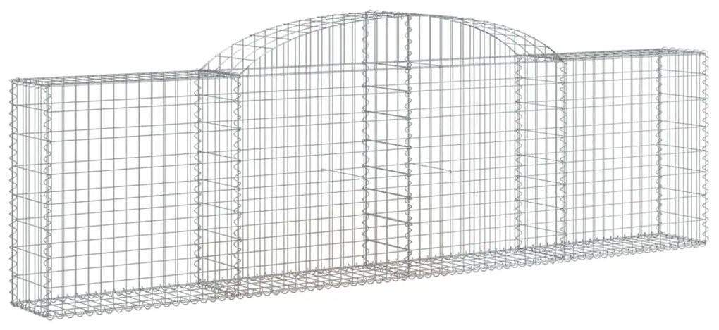 vidaXL Συρματοκιβώτια Τοξωτά 11 τεμ. 300x30x80/100 εκ. Γαλβαν. Ατσάλι