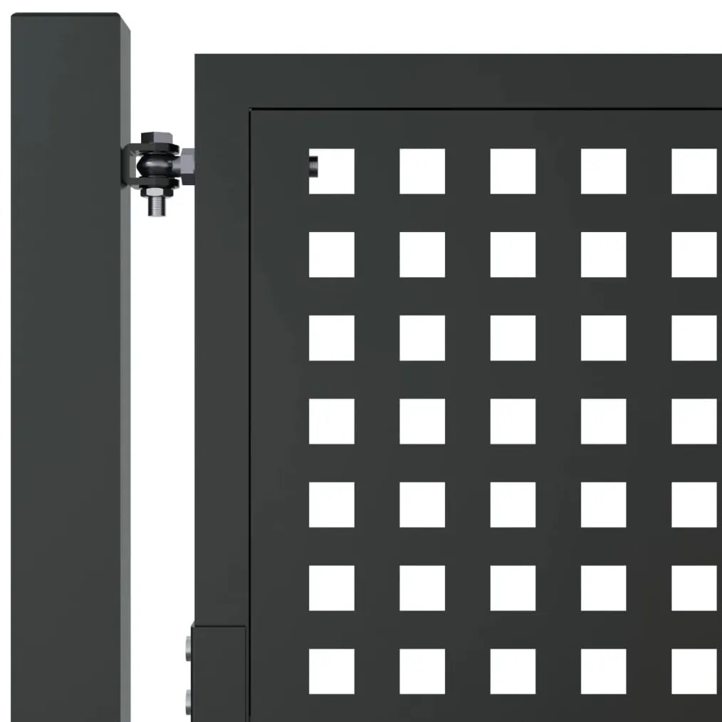 vidaXL Πύλη Κήπου Ανθρακί 105 x 225 εκ. Ατσάλινη