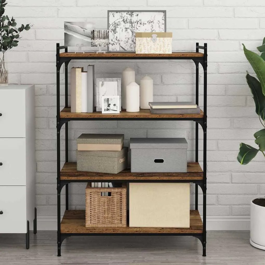 vidaXL Δίσκος Βιβλιοθήκης 4 pcs Καφέ 100 x 40 x 1.5 εκ. Μοριοσανίδα