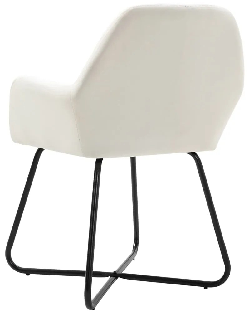 vidaXL Καρέκλες Τραπεζαρίας 6 τεμ. Κρεμ Υφασμάτινες