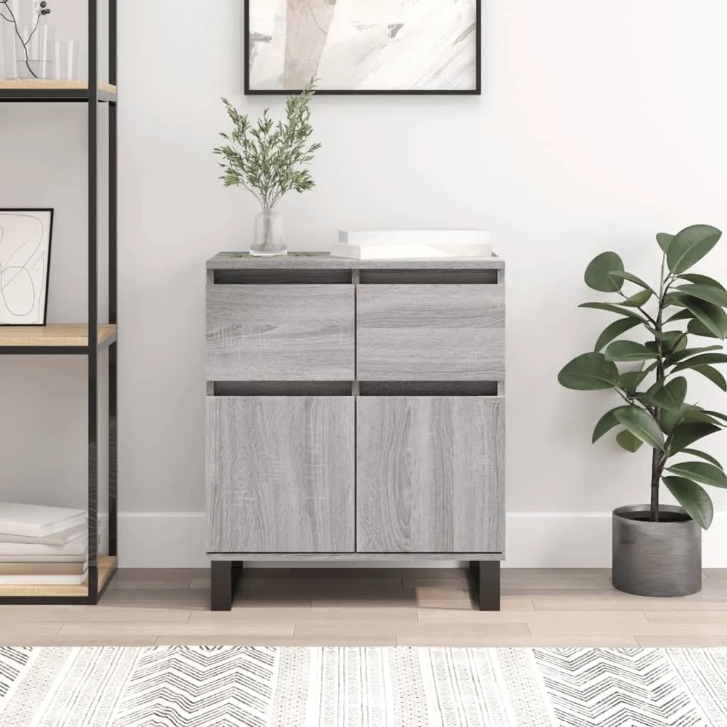 vidaXL Ντουλάπι Γκρι Sonoma 60x35x70 εκ. από Επεξεργασμένο Ξύλο