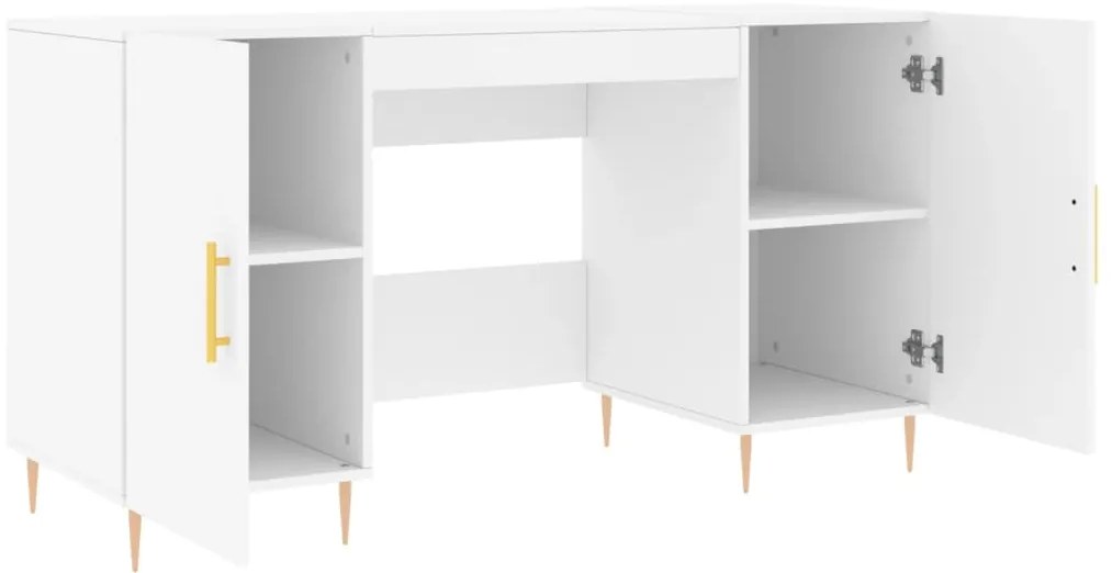 vidaXL Γραφείο Λευκό 140 x 50 x 75 εκ. από Επεξεργασμένο Ξύλο