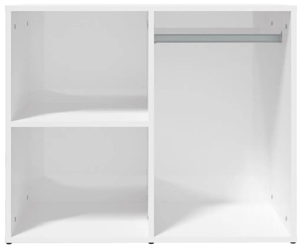 Ντουλάπι Γυαλιστερό Λευκό 80 x 40 x 65 εκ. Επεξεργασμένο Ξύλο - Λευκό