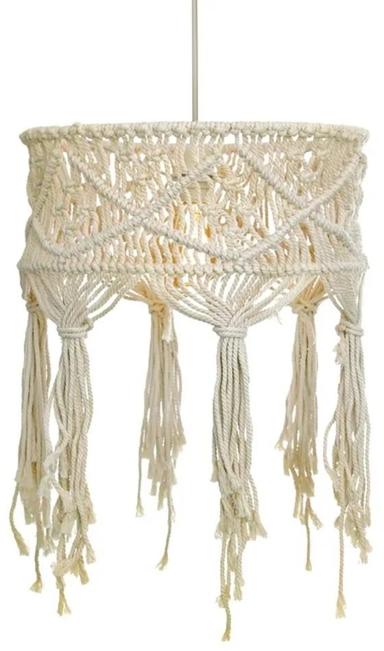 Φωτιστικό Οροφής Thassos TF20221P 1xΕ27 Φ40cm 165cm Ecru Aca Wool