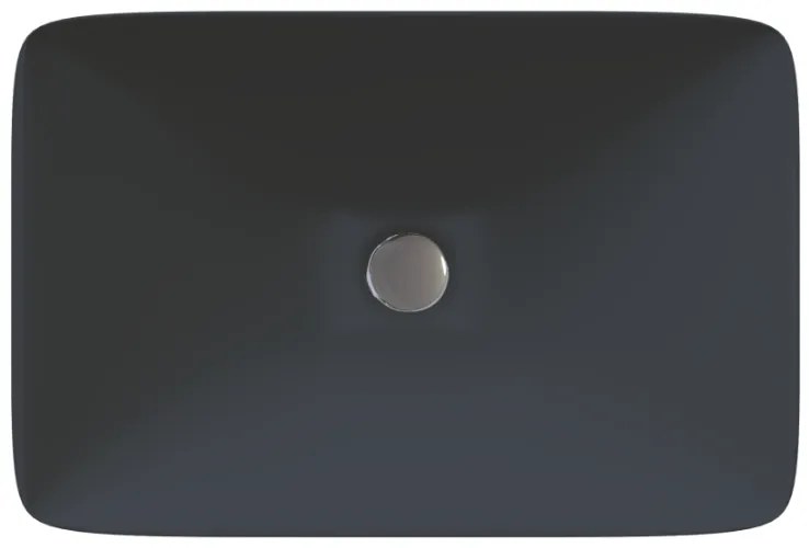 Sanitec Aktis 283 Νιπτήρας Πορσελάνης Επικαθήμενος 60,5x38,5x9cm Anthracit