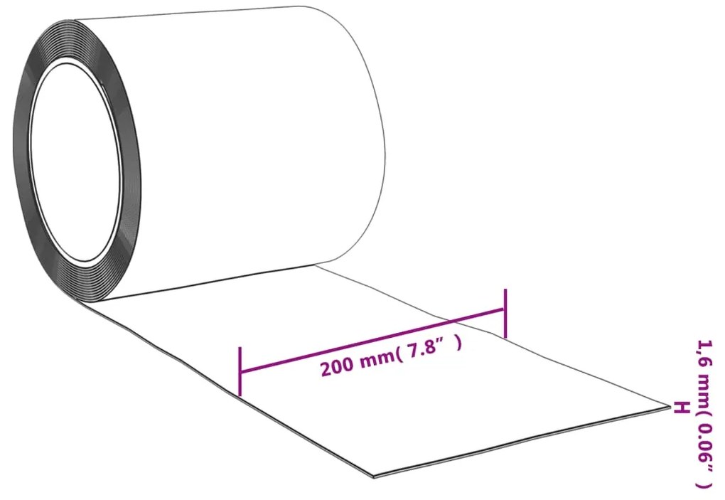 vidaXL Λωριδοκουρτίνα Κόκκινη 50 μ. 200 χιλ.x1,6 χιλ. από PVC