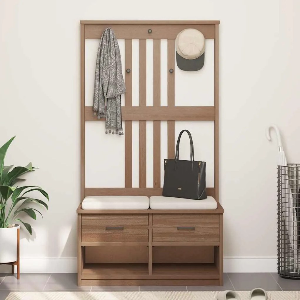 vidaXL Δέντρο χωλ "SANDNES" 87x40x159,5 εκ. Πεύκο μασίφ ξύλο