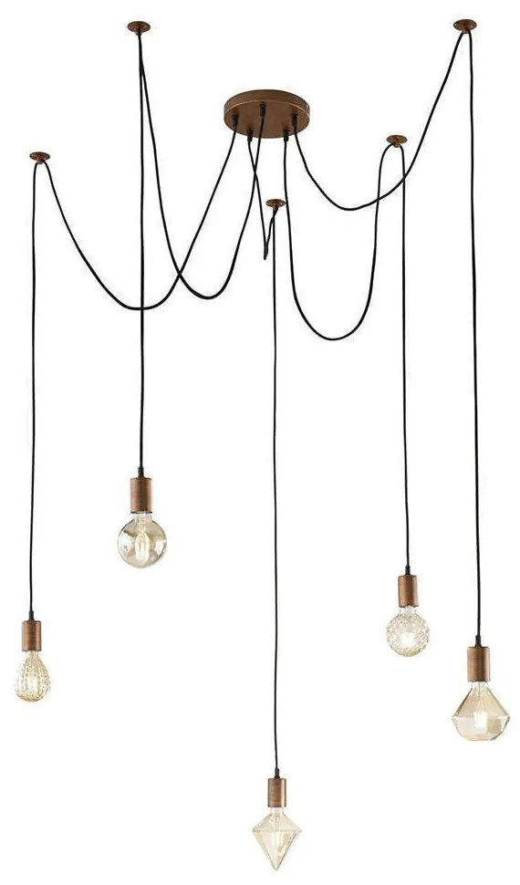 Φωτιστικό Οροφής Cord 310100562 Antique Copper Trio Lighting Μέταλλο