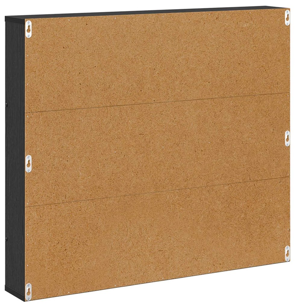 vidaXL Ράφι Περιοδικών Μαύρη Οξυά 80 x 12 x 70 εκ Επεξεργασμένο ξύλο